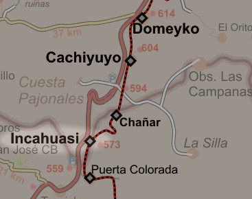 Carta de Incahuasi - FFCC de Atacama, Chile