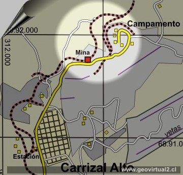 Carta del sector Carrizal Alto, Region de Atacama - Chile