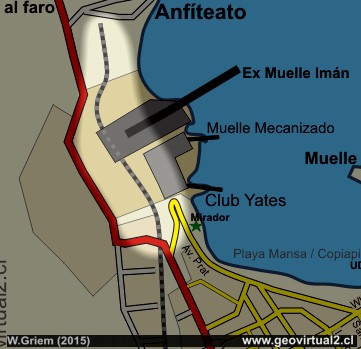 Carta del sector Muelle imán en Caldera