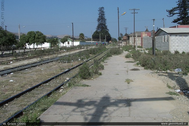Estación ferrocarril de Freirina en la Región de Atacama, Chile