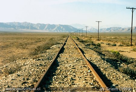Die Eisenbahnstrecke zwischen Copiapo und Vallenar um 1999