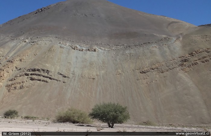 Pliegue sinclinal en El Escorial, Región de Atacama - Chile