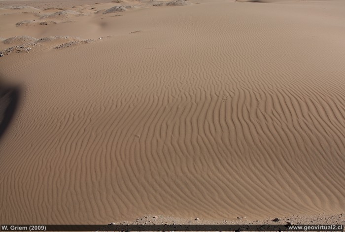 Ripples eolicos en el desierto de Atacama