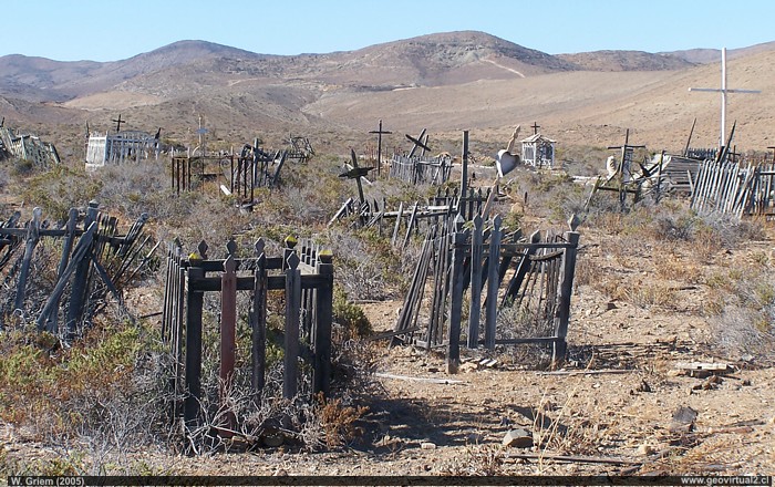 Friedhof von Carrizal Alto in der Atacama-Wüste, Chile