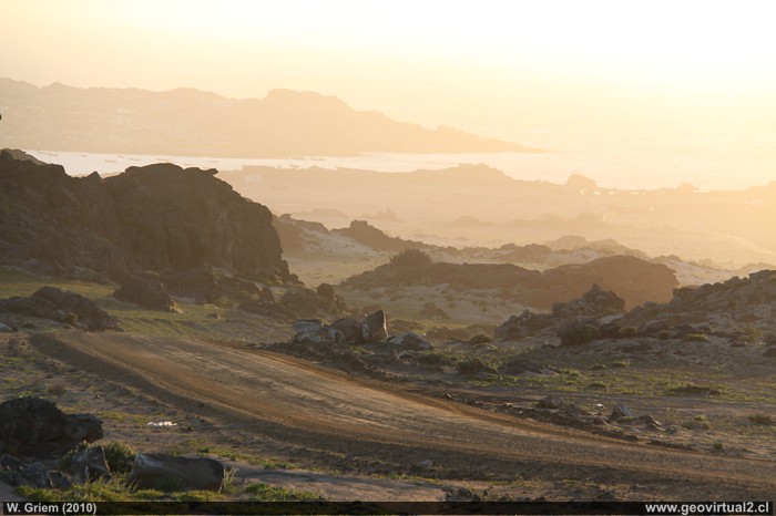 Atardecer en la costa de la Región de Atacama