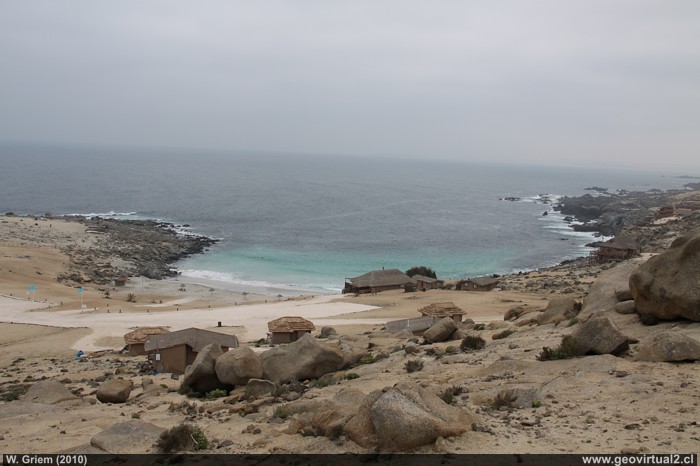 Playa La Virgen en la Region de Atacama, Chile