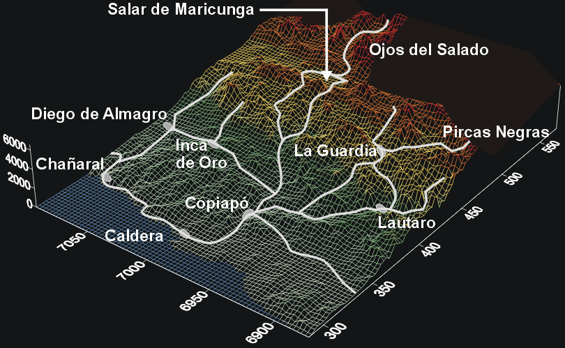 Region de Atacama en 3D