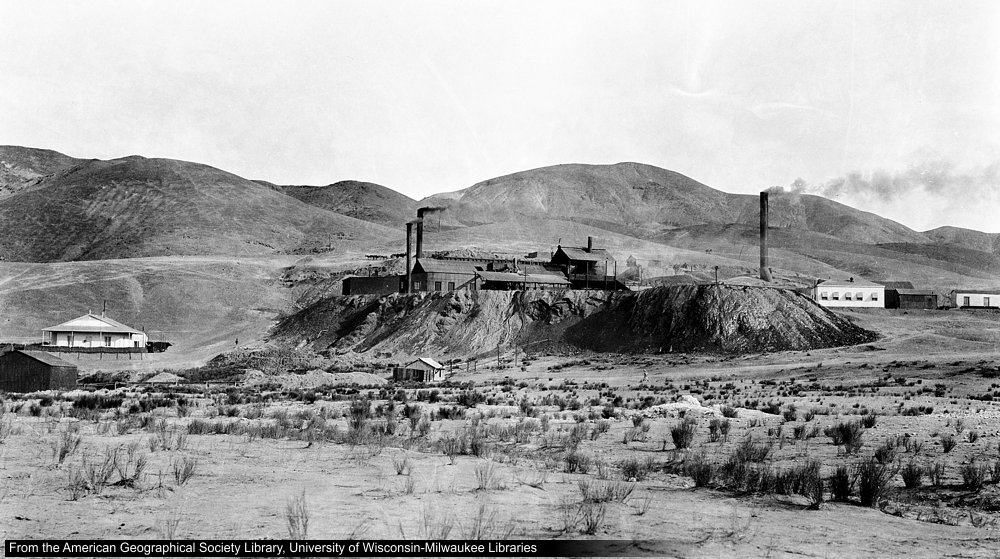 Vista general de la fundición de la Mina Dulcinea, Chile