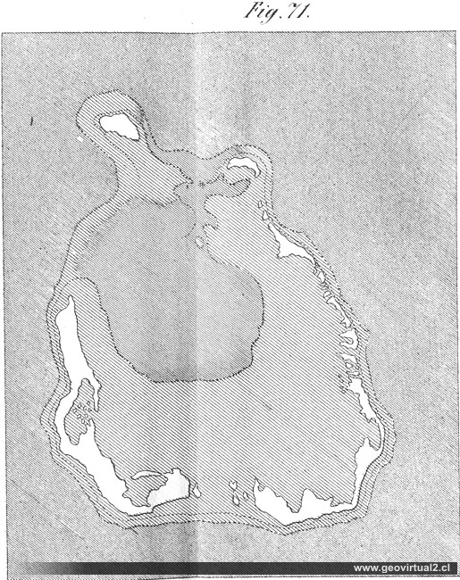 De la Beche (1852): Karte eines Atolls