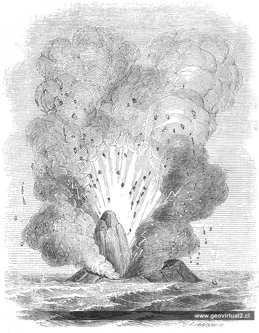 Burmeister (1851): Ferdinandea - Vulkan im Meer