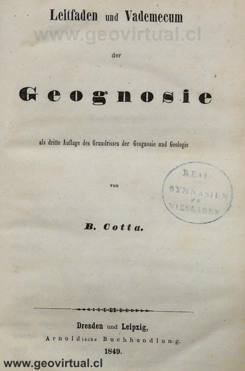 Libro: Geognosie von B. Cotta