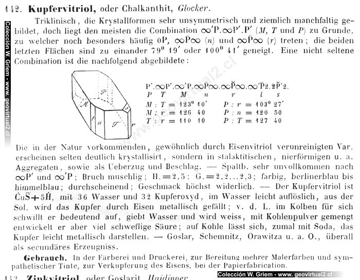 Chalcantita: Texto de Naumann 1864