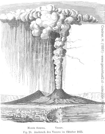 Credner: Erupción de un volcán