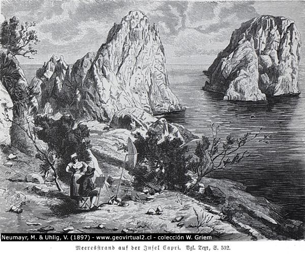 Die Küste von Capri von Neumayr & Uhlig, 1897