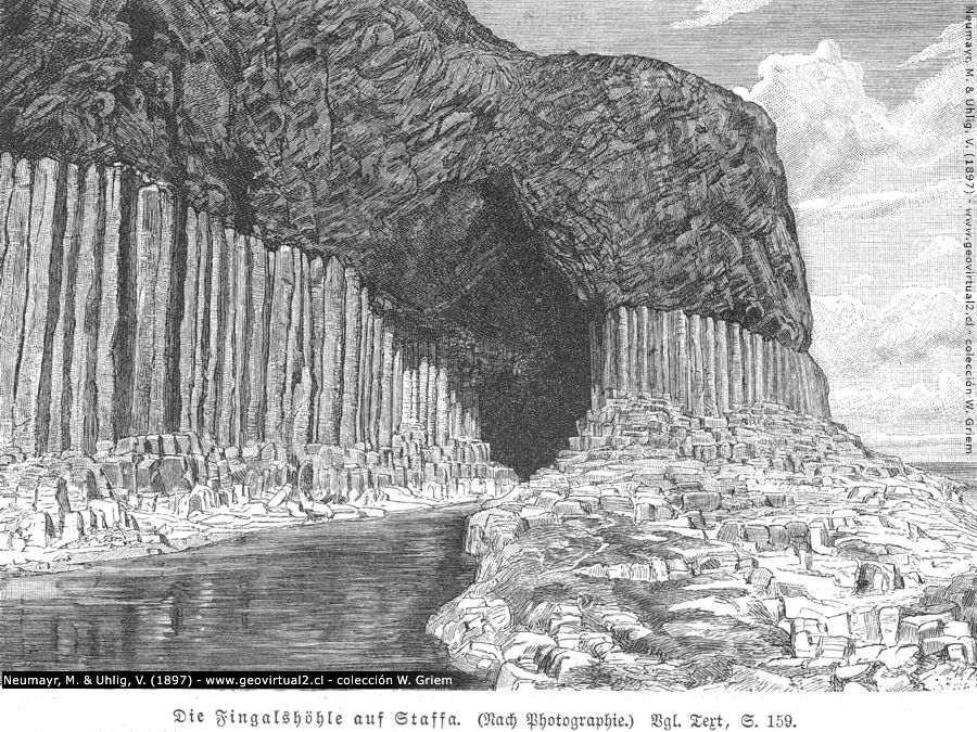 Neumayr & Uhlig (1897): Basaltsäulen von Staffa