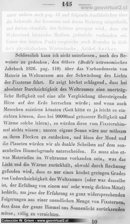 A. Petzholdt (1840): Paradoxon von Olbers