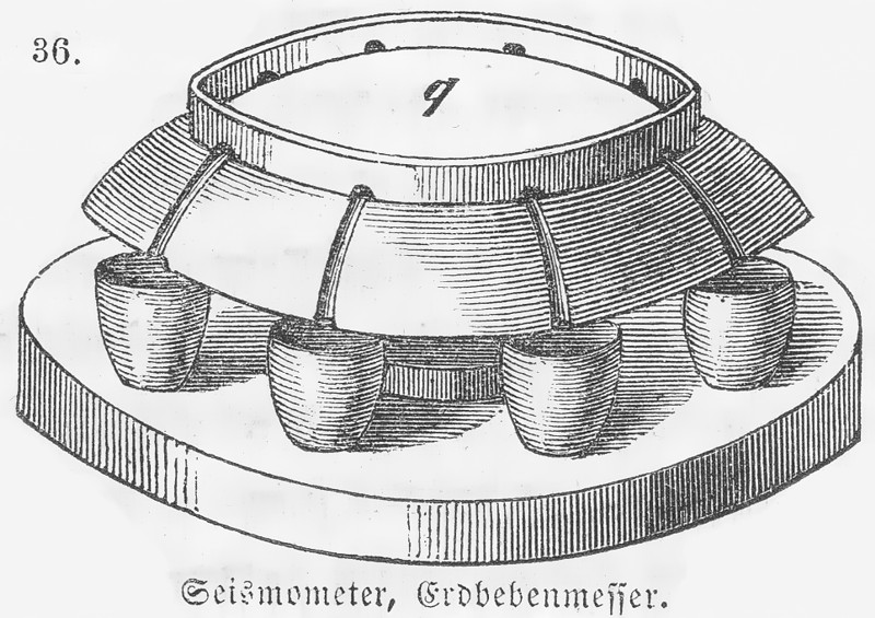 Roßmäßler(1863): Seismometer, Erdbebenmesser