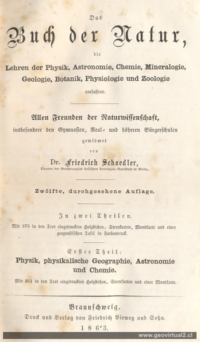 Schoedler, libro de la naturaleza - Buch der natur 1863