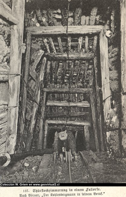 Fortificación mina de madera
