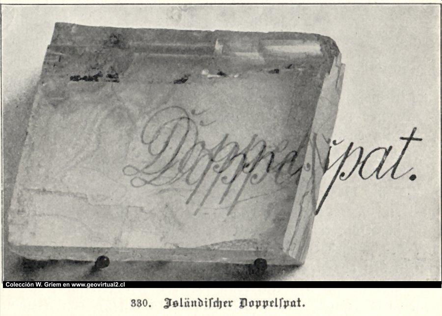 Doppelspat, durchsichtiger Kalzit (E. Treptow, 1900)