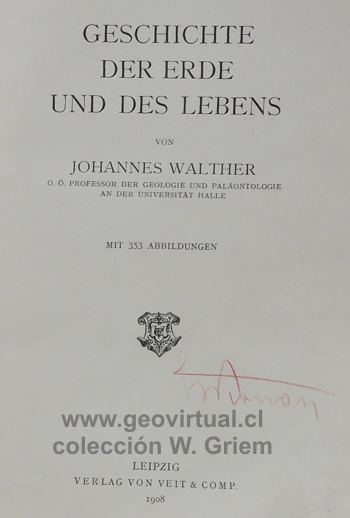 Libro: Geschichte der Erde und des lebens - Johannes Walther