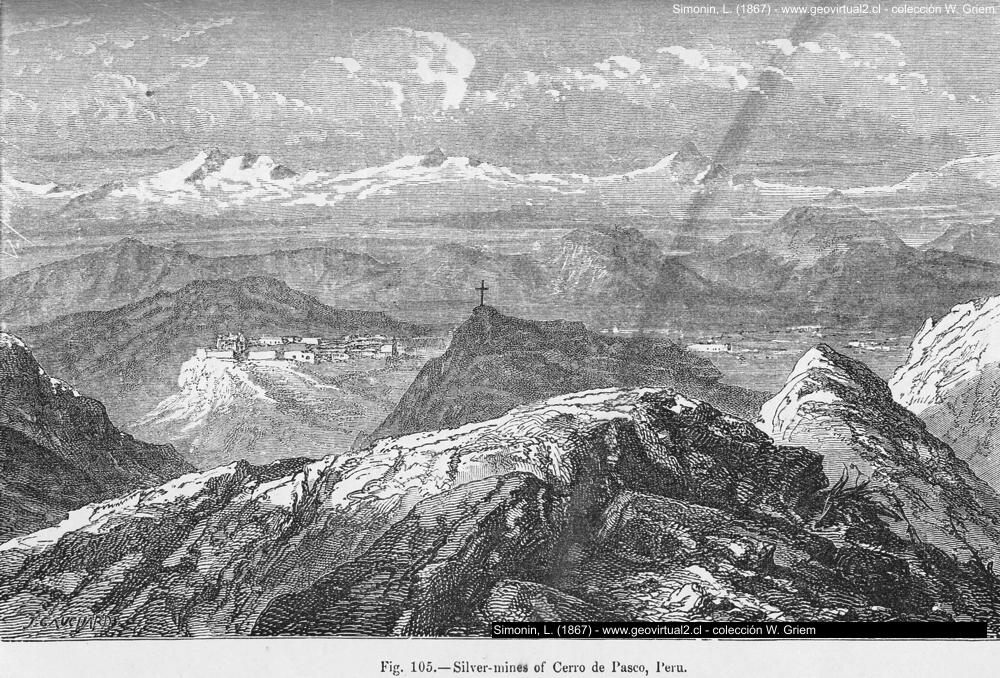 Silberminen von Cerro Pasco, Peru (Simonin, 1867)