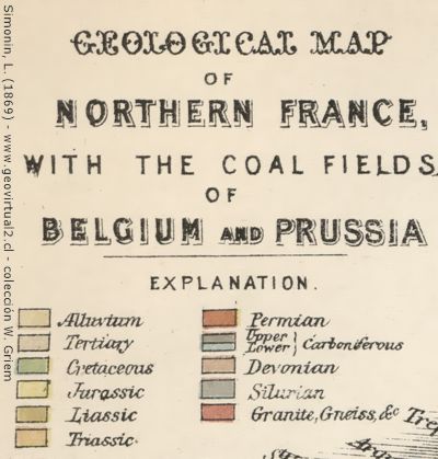 Legende der Karte von Nordfrankreich