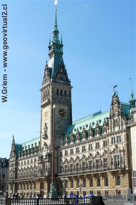 Techo de cobre en Hamburgo, Alemania
