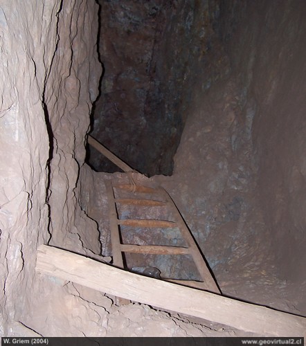 Interior de la Mina Amanda en el distrito Zapallar, Region de Atacama