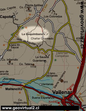 Carta del sector Coquimbana, Region Atacama