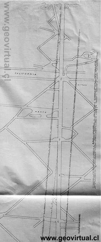 Plano de la mina Candelaria de Chañarcillo