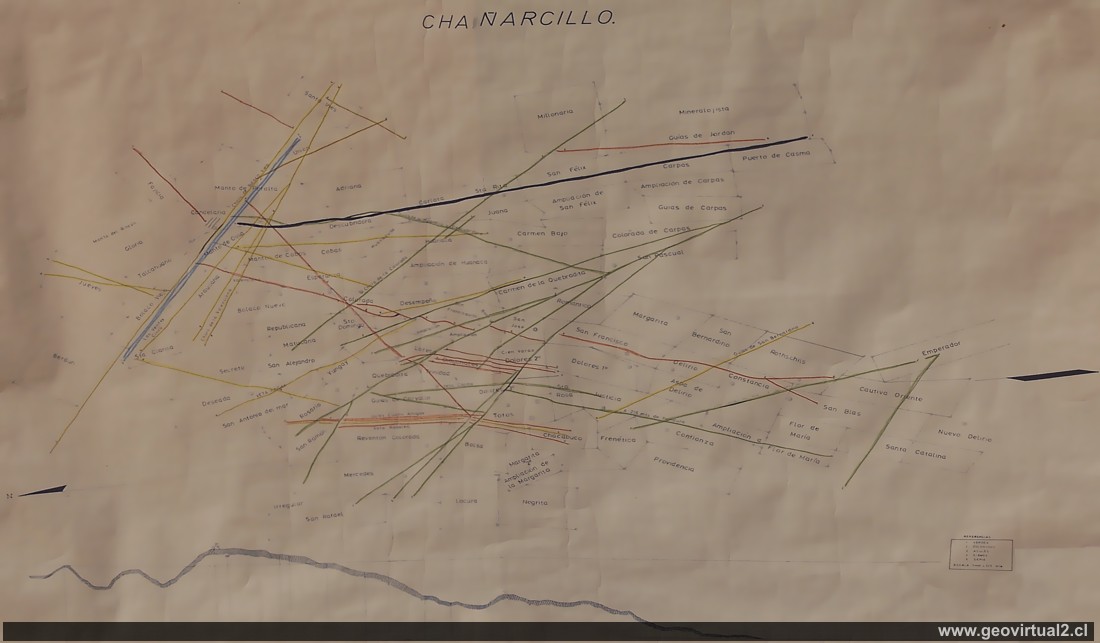 Pertenencias mineras de Chañarcillo en la Region de Atacama