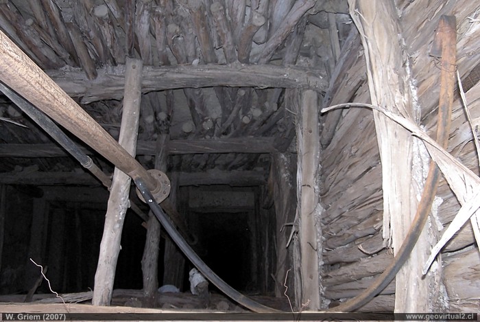 Pique de la mina Agua Amarilla en el sector Cerro Blanco