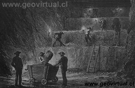 Minería subterranea en La Vie  Souterraine