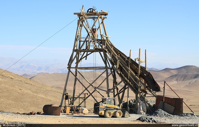 Die Rhodesia Mine in der Atacama Wüste, Chile