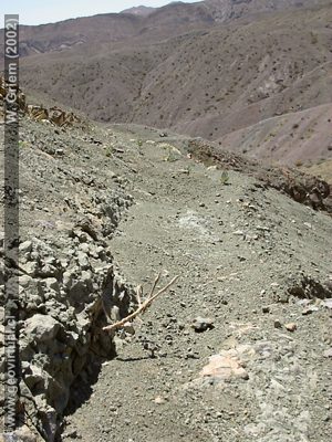 Sendero minero de la mina San Jorge de Checo de Cobre - Atacama