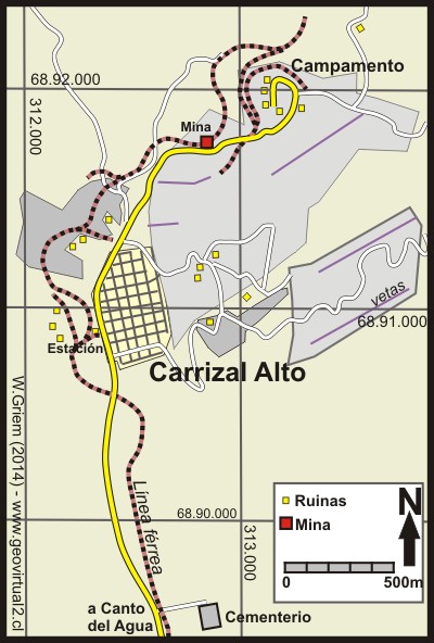 Karte des Distriktes Carrizal Alto