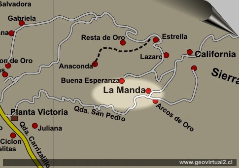 Detalle del distrito Zapallar, Region de Atacama - La Manda