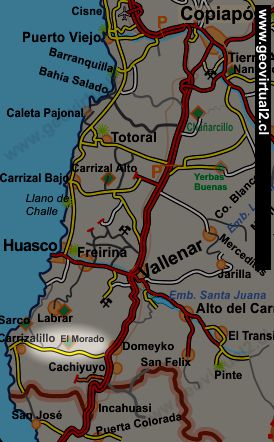 Carta: Ubicación de Higirio en Atacama