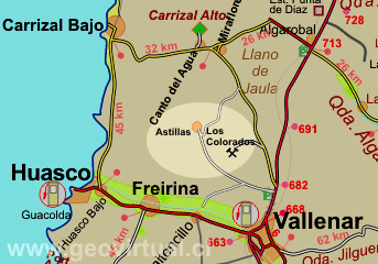 Carta: Ubicación Distrito Astillas, Región de Atacama - Chile