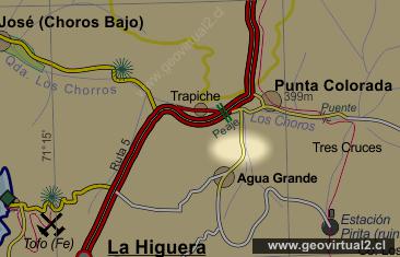 Mapa de la planta Agua Grande, Chile