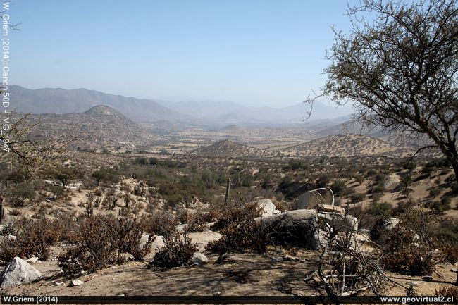 Paisaje cerca Las Asta, vista hacia al Norte - Socavon